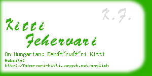 kitti fehervari business card